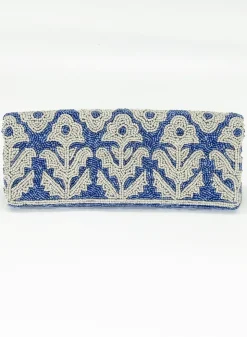 Oliphant Beaded Clutch- Marigold Periwinkle