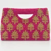 Oliphant Beaded Handbag- Fern Hot Pink