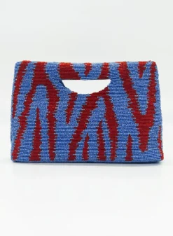 Oliphant Beaded Handbag- Singita Red Blue