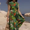 Oliphant Cap Sleeve Midi- Sutton Green