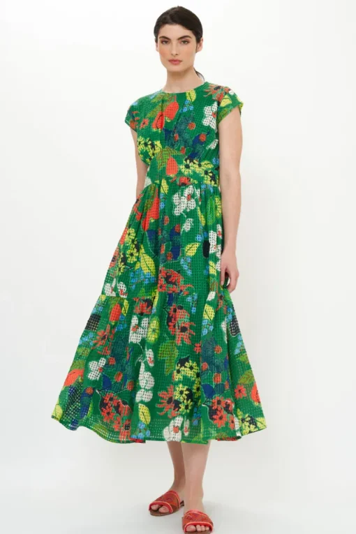 Oliphant Cap Sleeve Midi- Sutton Green