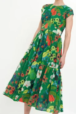 Oliphant Cap Sleeve Midi- Sutton Green