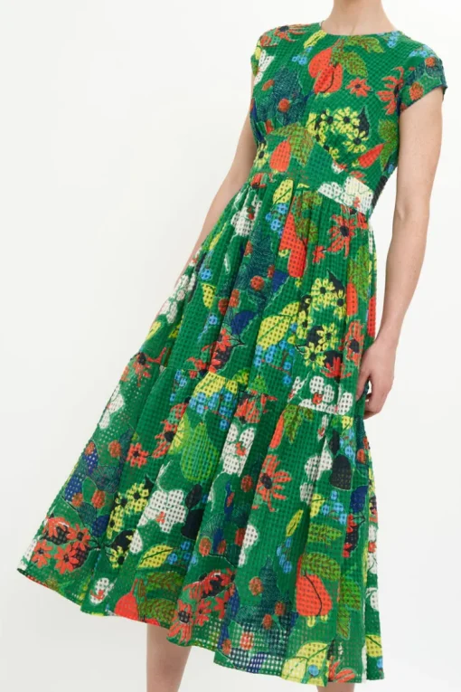 Oliphant Cap Sleeve Midi- Sutton Green