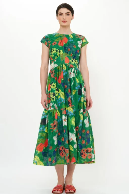 Oliphant Cap Sleeve Midi- Sutton Green