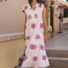 Oliphant Kaftan Midi- Canary Coral