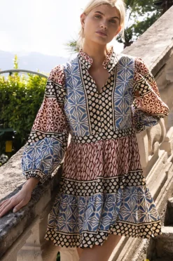 Oliphant Long Sleeve Yoke Dress- Sultan Black