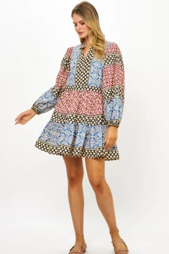Oliphant Long Sleeve Yoke Dress- Sultan Black