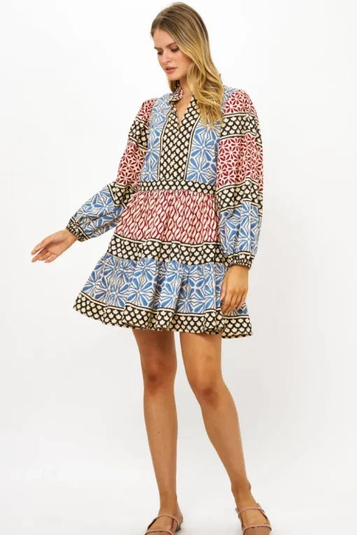 Oliphant Long Sleeve Yoke Dress- Sultan Black