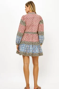 Oliphant Long Sleeve Yoke Dress- Sultan Black