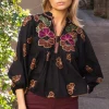 Oliphant Mandarin Balloon Top- Almay Black