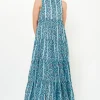 Oliphant Ruffle Tiered Maxi- Goa Blue