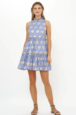 Oliphant Ruffle Tiered Short- Mughal Blue