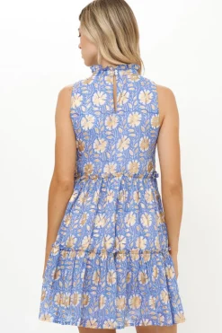 Oliphant Ruffle Tiered Short- Mughal Blue