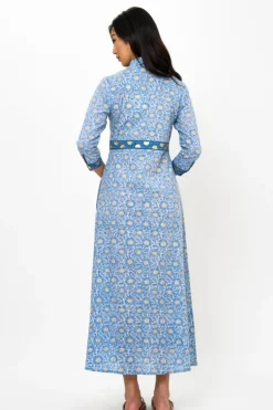 Oliphant Shirt Dress Maxi- Budapest Blue