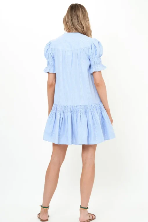 Oliphant Smocked Drop Mini- Chatham Blue