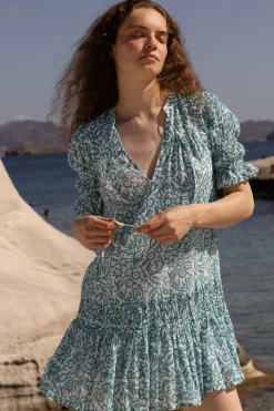 Oliphant Smocked Drop Mini- Cypress Jade
