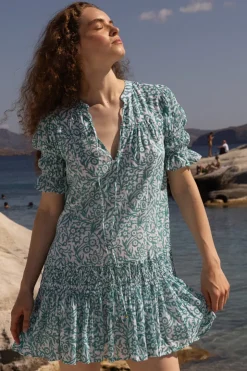 Oliphant Smocked Drop Mini- Cypress Jade