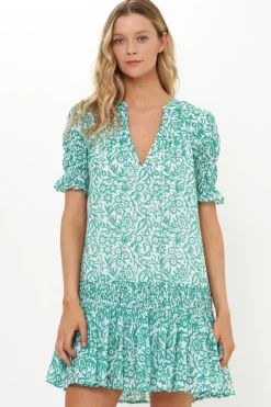 Oliphant Smocked Drop Mini- Cypress Jade