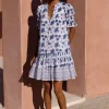Oliphant Smocked Drop Mini- Marion Blue