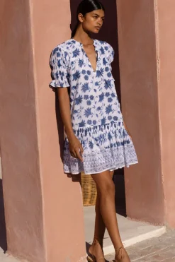 Oliphant Smocked Drop Mini- Marion Blue