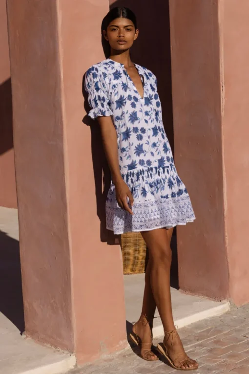 Oliphant Smocked Drop Mini- Marion Blue