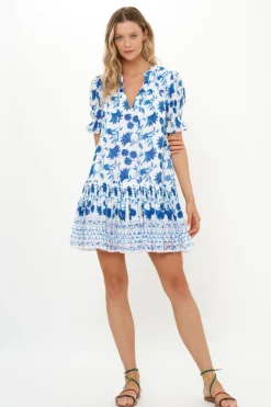 Oliphant Smocked Drop Mini- Marion Blue