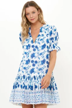Oliphant Smocked Drop Mini- Marion Blue