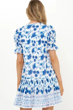 Oliphant Smocked Drop Mini- Marion Blue