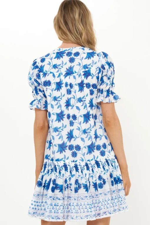 Oliphant Smocked Drop Mini- Marion Blue