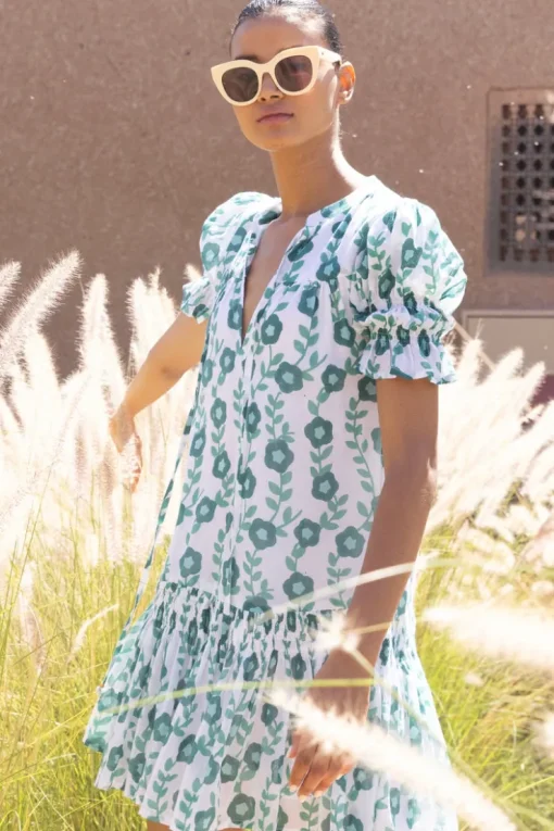 Oliphant Smocked Drop Mini- Toscana Green