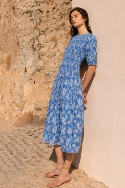 drop waist sleeve dress Nellie Drop Waist Maxi Dress in Yellow