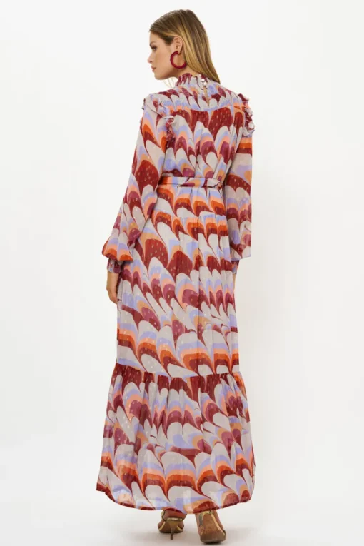 Oliphant Smocked Neck Maxi- Venice Cognac