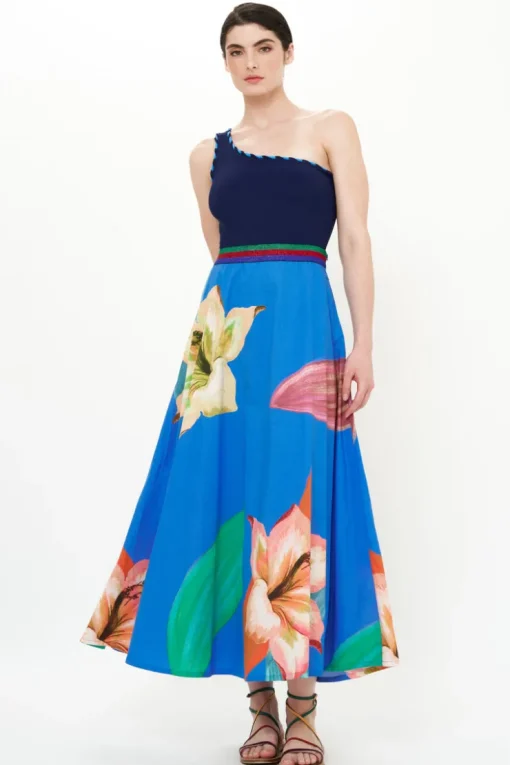 Oliphant Swing Skirt- Hibiscus Blue