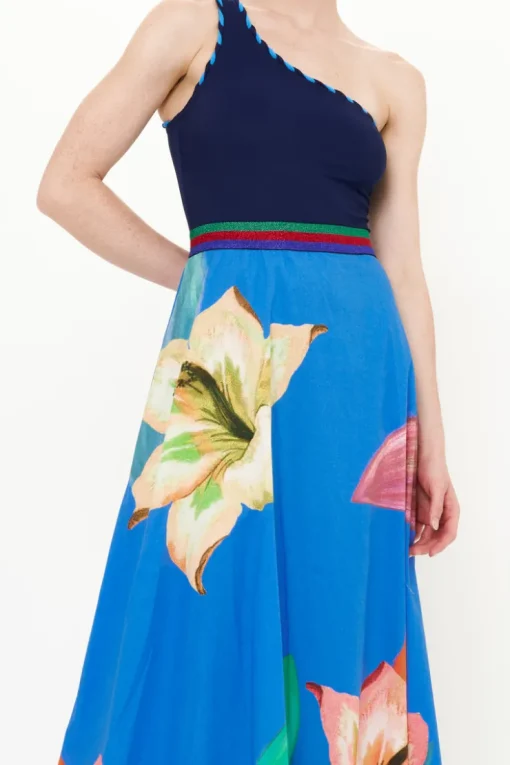 Oliphant Swing Skirt- Hibiscus Blue
