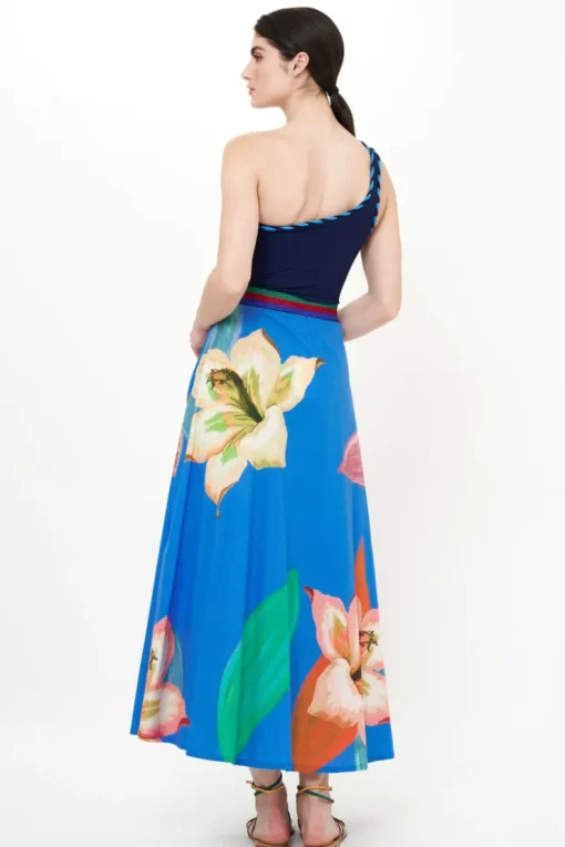 Oliphant Swing Skirt- Hibiscus Blue