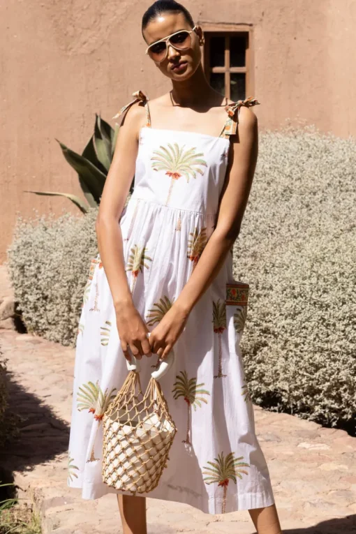 Oliphant Tie Strap Pocket Midi- Canary Green