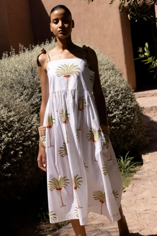 Oliphant Tie Strap Pocket Midi- Canary Green