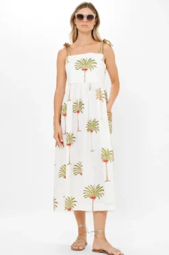 Oliphant Tie Strap Pocket Midi- Canary Green