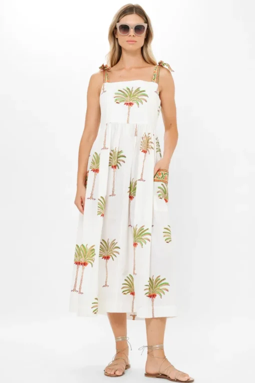 Oliphant Tie Strap Pocket Midi- Canary Green